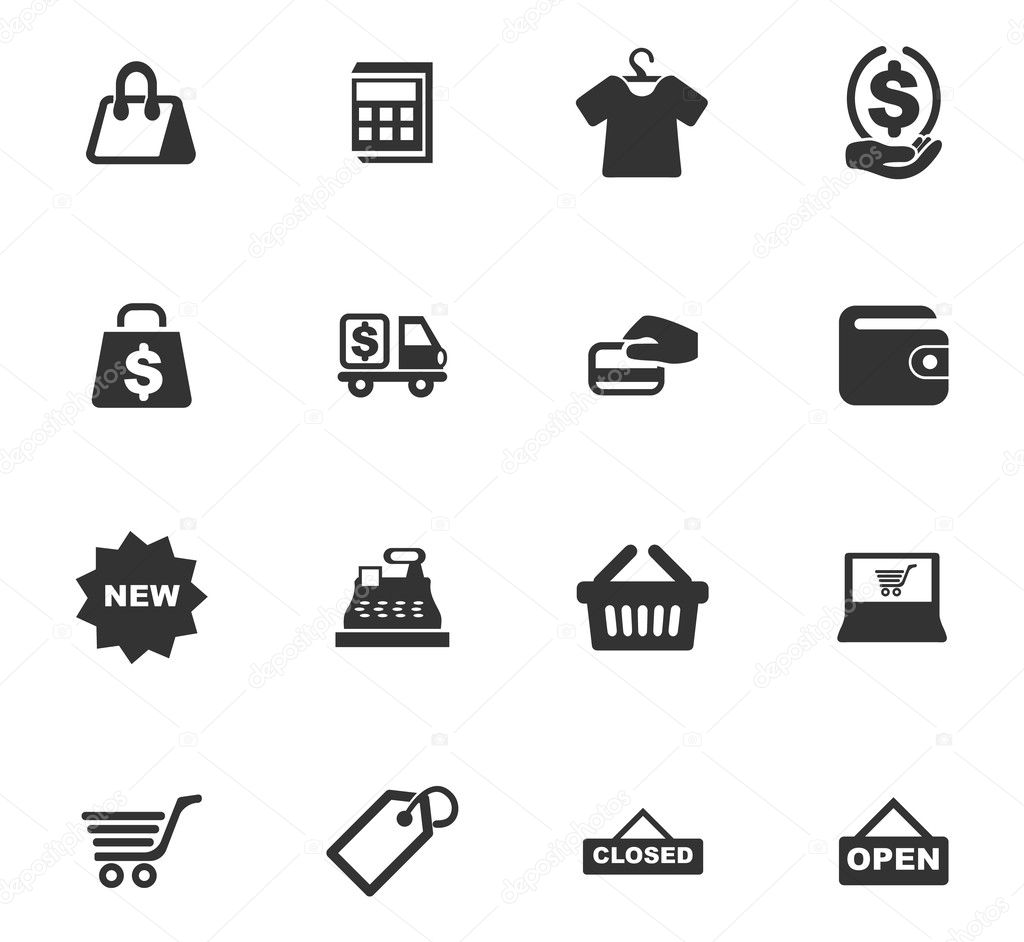 Shop icons set
