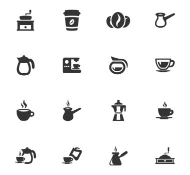 kahve simgeleri ayarlandı