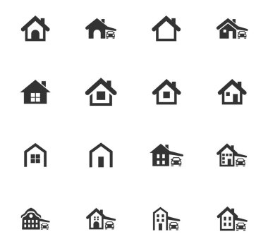 ev tipi Icons set