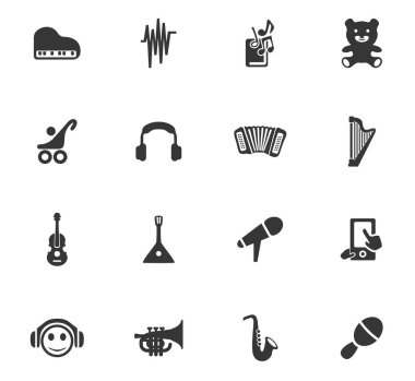 Çocuk oyuncakları Icons set