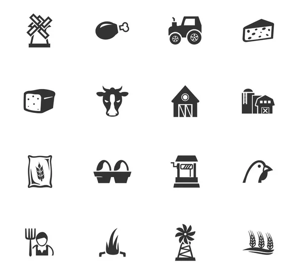 Agriculture and farming icons set — Stock Vector