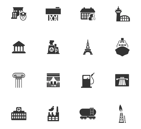 Infraestrutura do conjunto de ícones da cidade —  Vetores de Stock