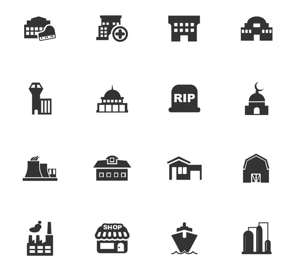 Infrastucture of the city icons set — Stock Vector