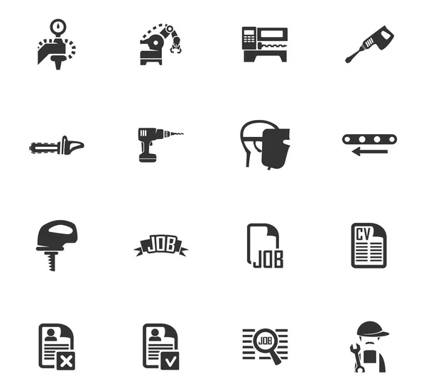 Conjunto de iconos de trabajo — Vector de stock