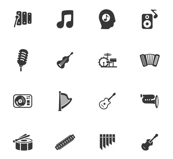 Conjunto de iconos musicales — Vector de stock