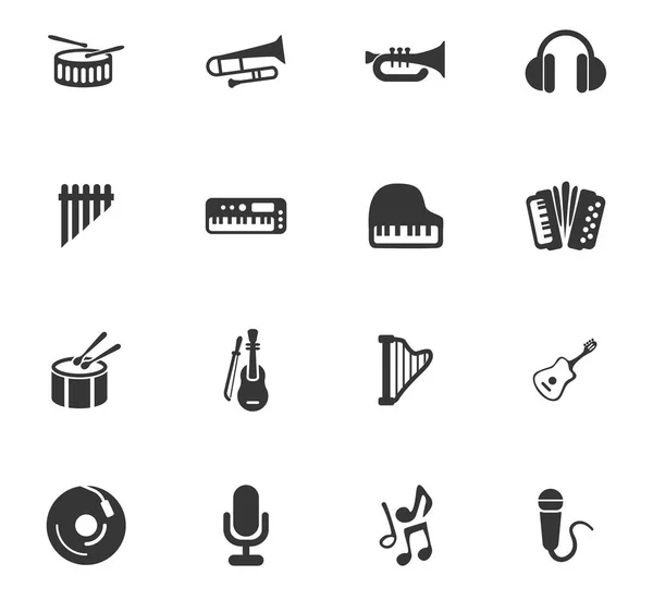 Conjunto de iconos musicales — Vector de stock