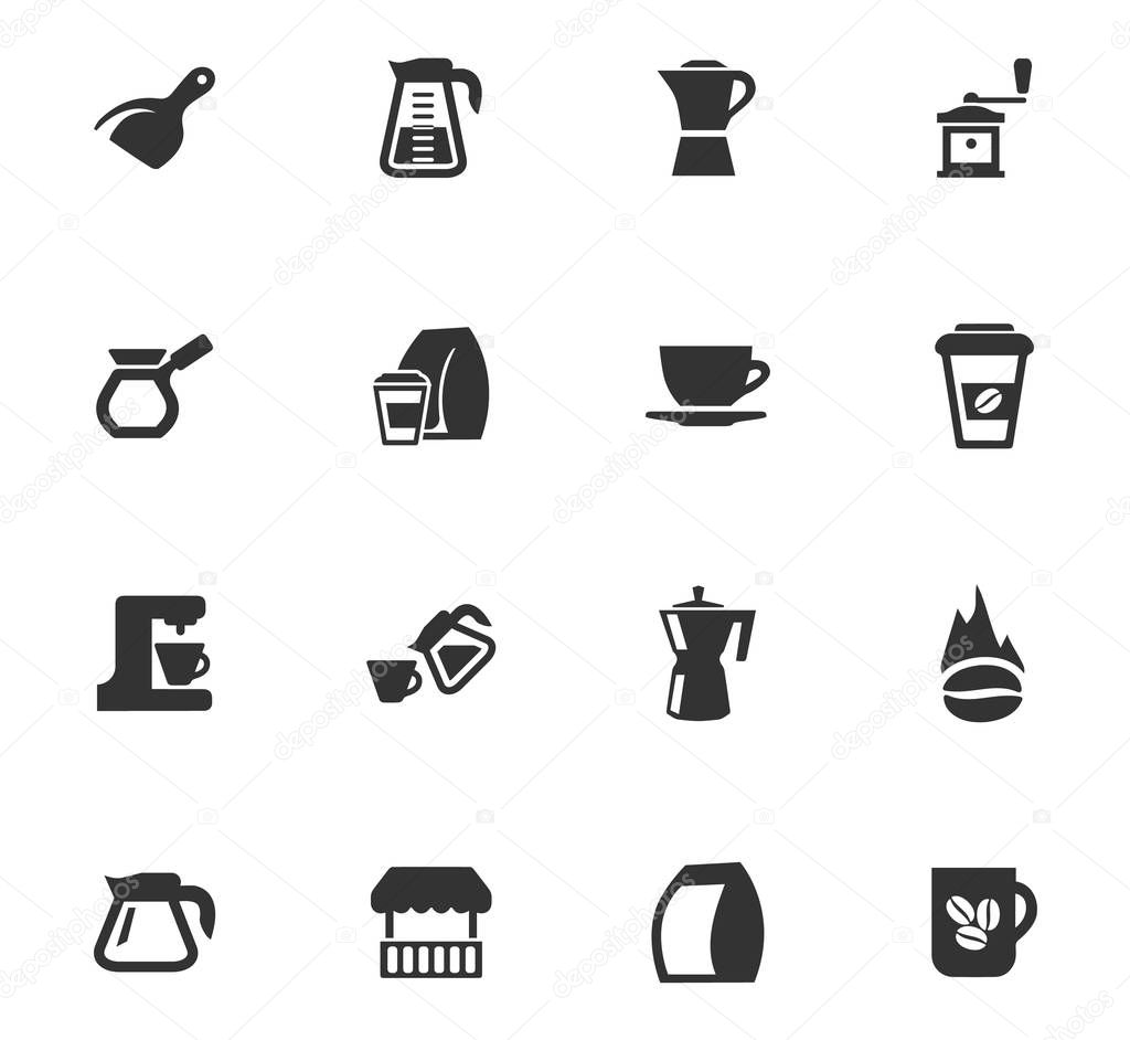 Coffee icon set for web sites and user interface
