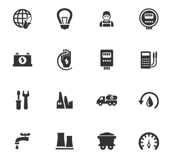 Conjunto de iconos de energía alternativa — Archivo Imágenes Vectoriales