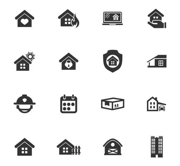 Icônes immobilières ensemble — Image vectorielle