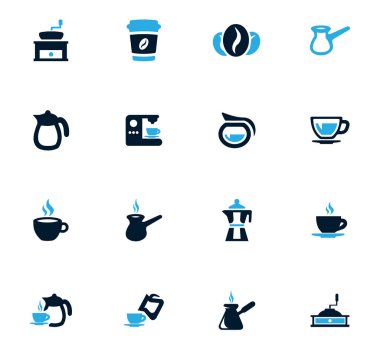 kahve simgeleri ayarlandı