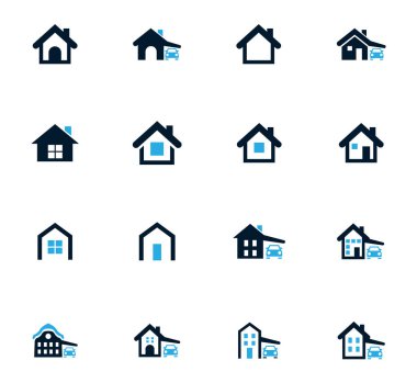 ev tipi Icons set