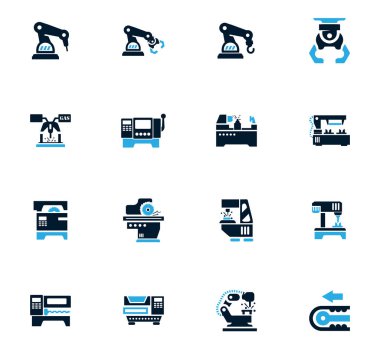 Makine aracı Icons set