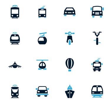 toplu taşıma Icons set