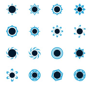 Güneş simgeleri kümesi