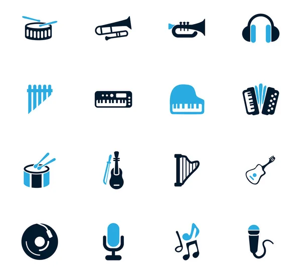 Conjunto de iconos musicales — Vector de stock