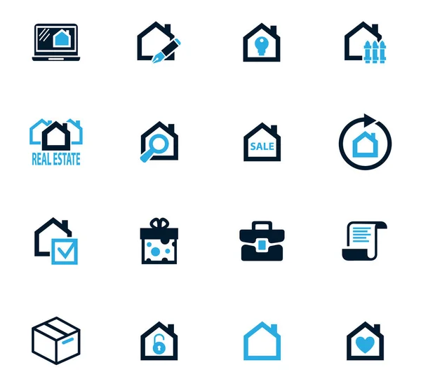 Real estate icons set — Stock Vector