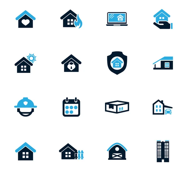 Conjunto de iconos inmobiliarios — Vector de stock