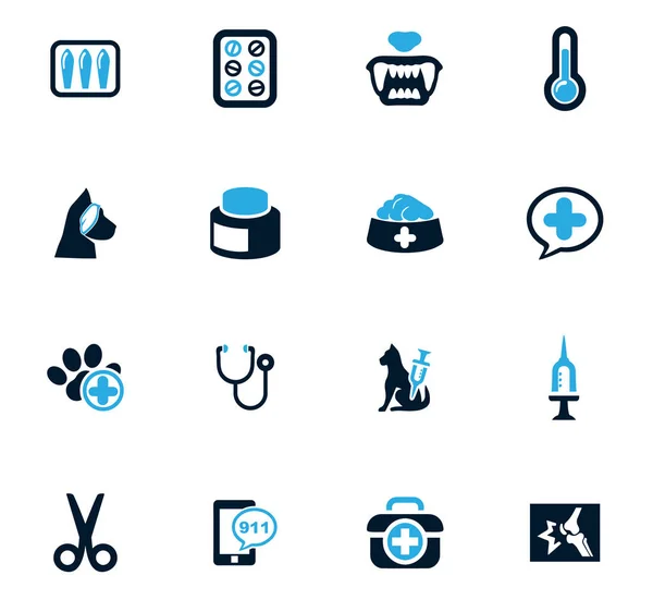 Veterinary clinic icons set — Stock Vector