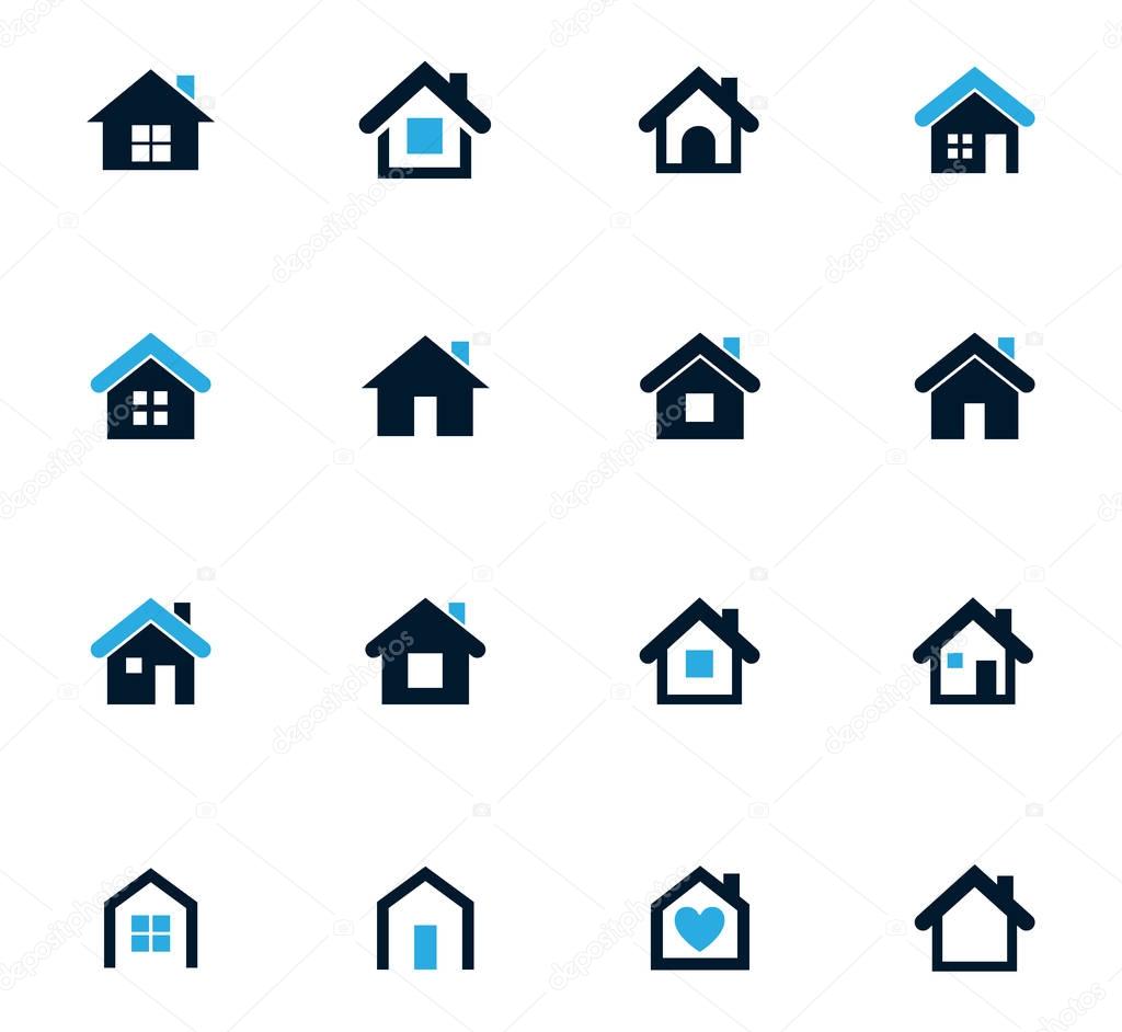 Houses icon set for web sites and user interface