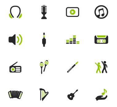 Disko veya Club Icons set