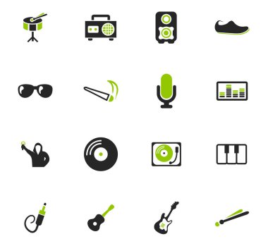 Disko veya Club Icons set