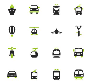toplu taşıma Icons set