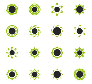 Güneş simgeleri kümesi