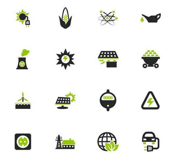 Biyo yakıt sanayi Icons set — Stok Vektör