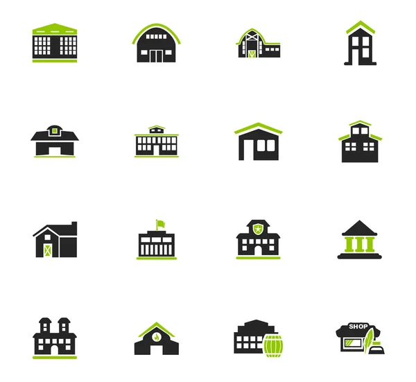 Infrastucture of the city icons set — Stock Vector