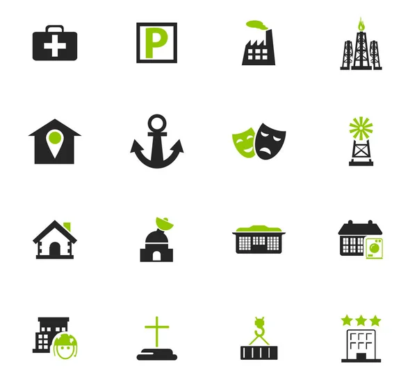 Infrastucture van de stad icons set — Stockvector