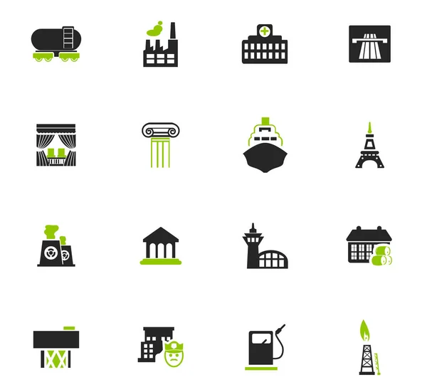 Conjunto de iconos de infraestructura de la ciudad — Vector de stock