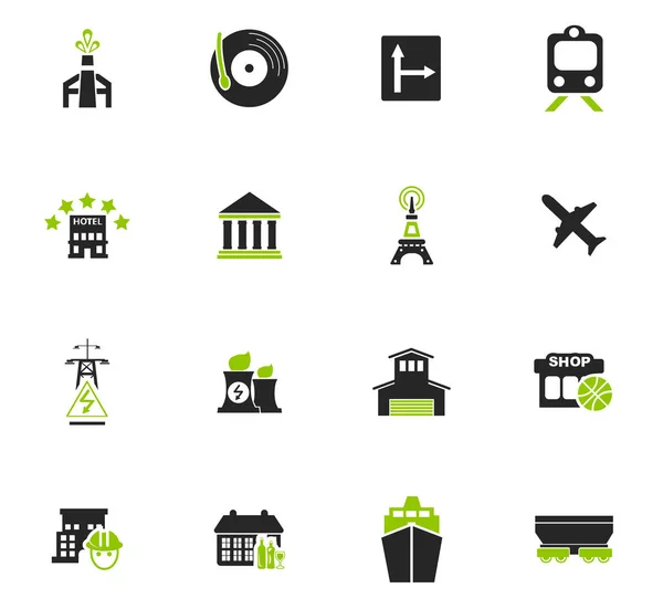 Набор иконок для городской инфраструктуры — стоковый вектор