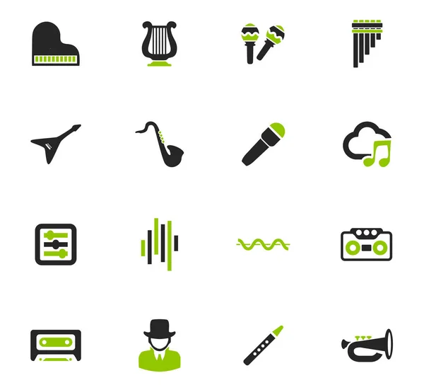 Conjunto de iconos musicales — Vector de stock