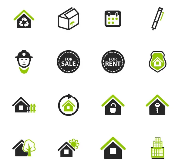 Conjunto de iconos inmobiliarios — Vector de stock