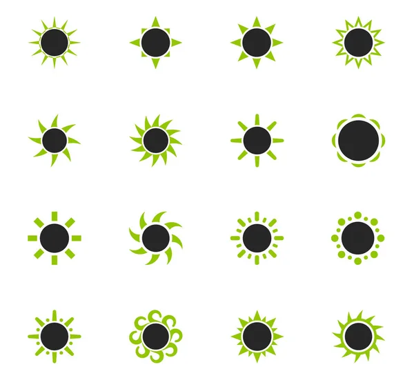 Conjunto de iconos del sol — Archivo Imágenes Vectoriales