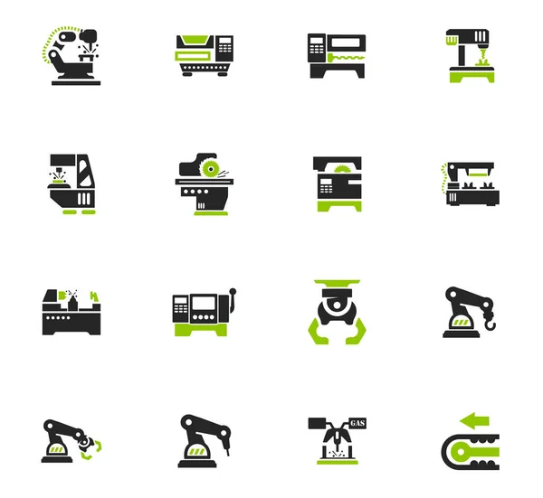 Machine tool icons set — Stock Vector
