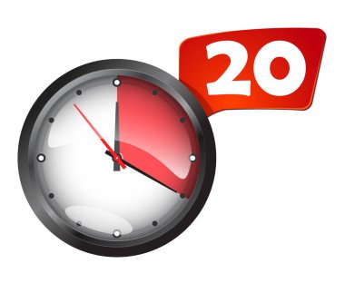 Zamanlayıcı yuvarlak duvar office saati 20 dakika