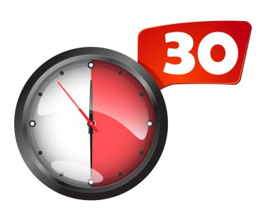 Zamanlayıcı yuvarlak duvar office saati 30 dakika