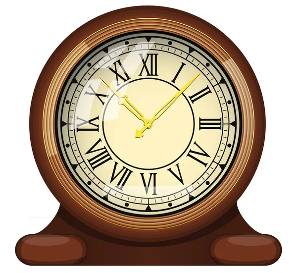 Old table clock — Stock Vector
