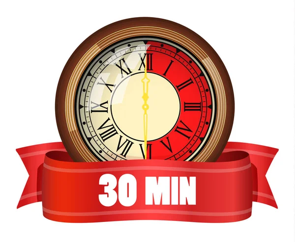 Παλιό επιτραπέζιο ρολόι χρονόμετρο 30 λεπτά — Διανυσματικό Αρχείο