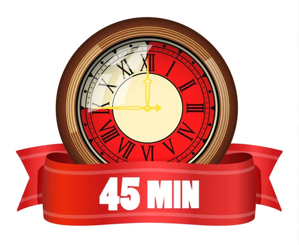 Παλιό επιτραπέζιο ρολόι χρονόμετρο 45 λεπτά — Διανυσματικό Αρχείο