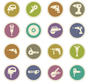 güç araçları Icons set