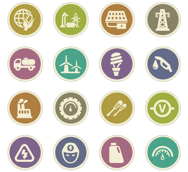 Alternative energy icons set — Stock Vector