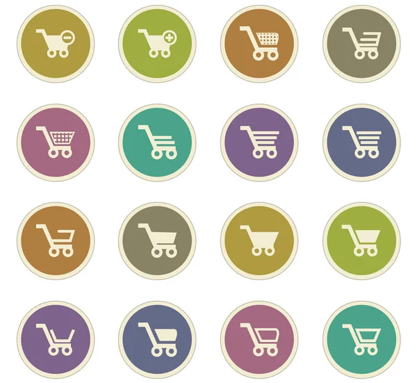 Shopping Bascket icons set — Stock Vector