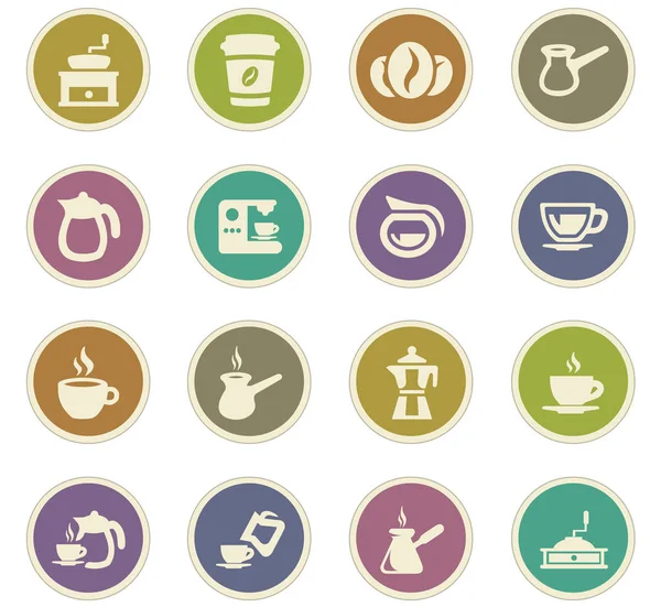 Conjunto de ícones de café — Vetor de Stock