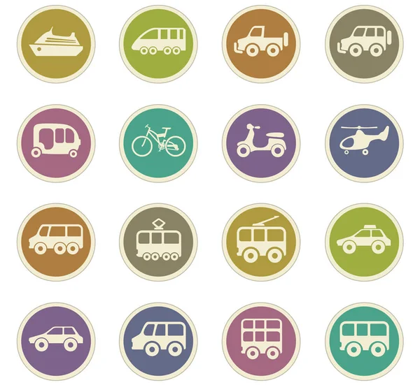 Toplu taşıma Icons set — Stok Vektör