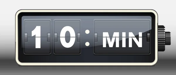 Timern runda office väggklocka 10 minuter — Stock vektor