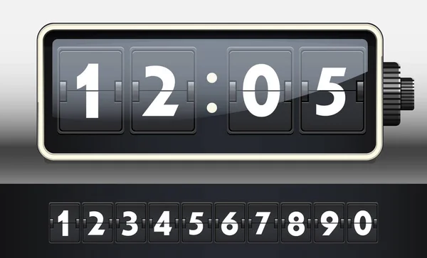 Heures de bureau avec ensemble de numéros — Image vectorielle