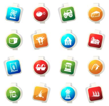 Tarım ve tarım Icons set