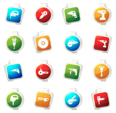 güç araçları Icons set